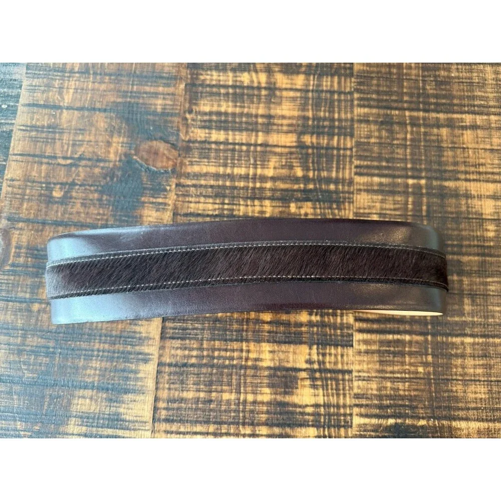 Worth New York Italian Leather Women's Belt Wide Fashion Size S